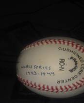 Whitey Kurowski St. Louis Cardinals World Series 1943-1944, Global Cert. 2 of 2